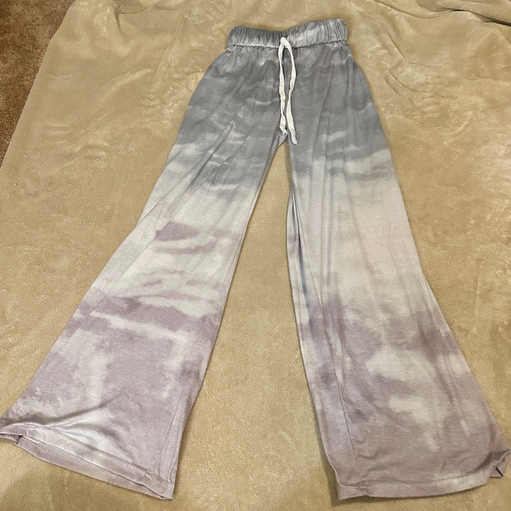 Boho Hippie Tye-Dye Wide Leg Pants